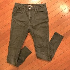 Levi’s Olive High-Rise Skinny Jeans